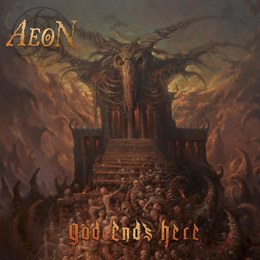 the album cover for Aeon - God Ends Here