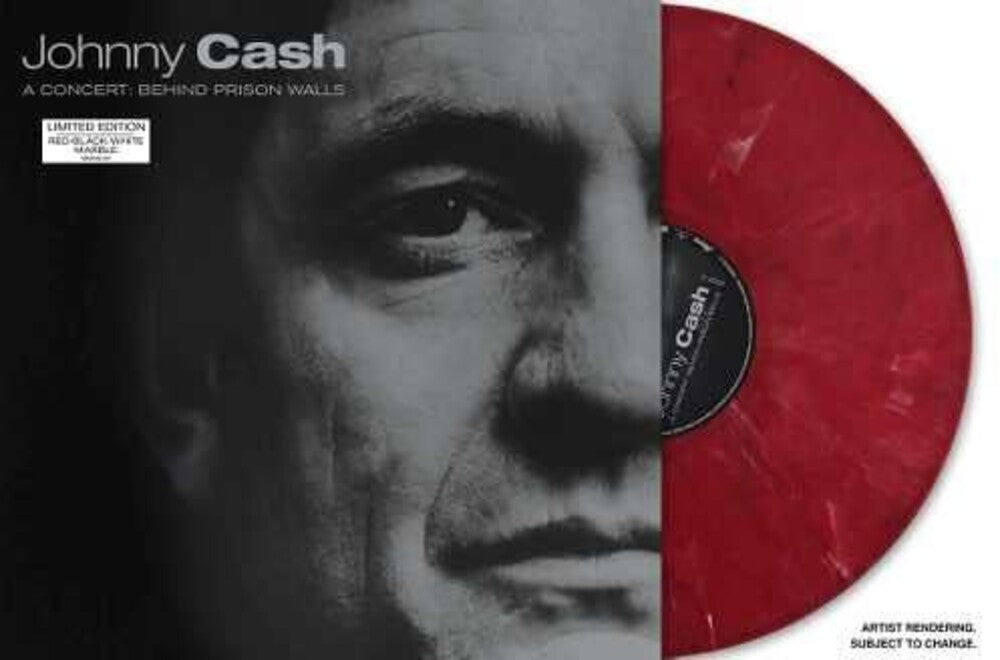 the album cover for Johnny Cash - Concert: Behind Prison Walls (Blk) [Colored Vinyl] (Red)