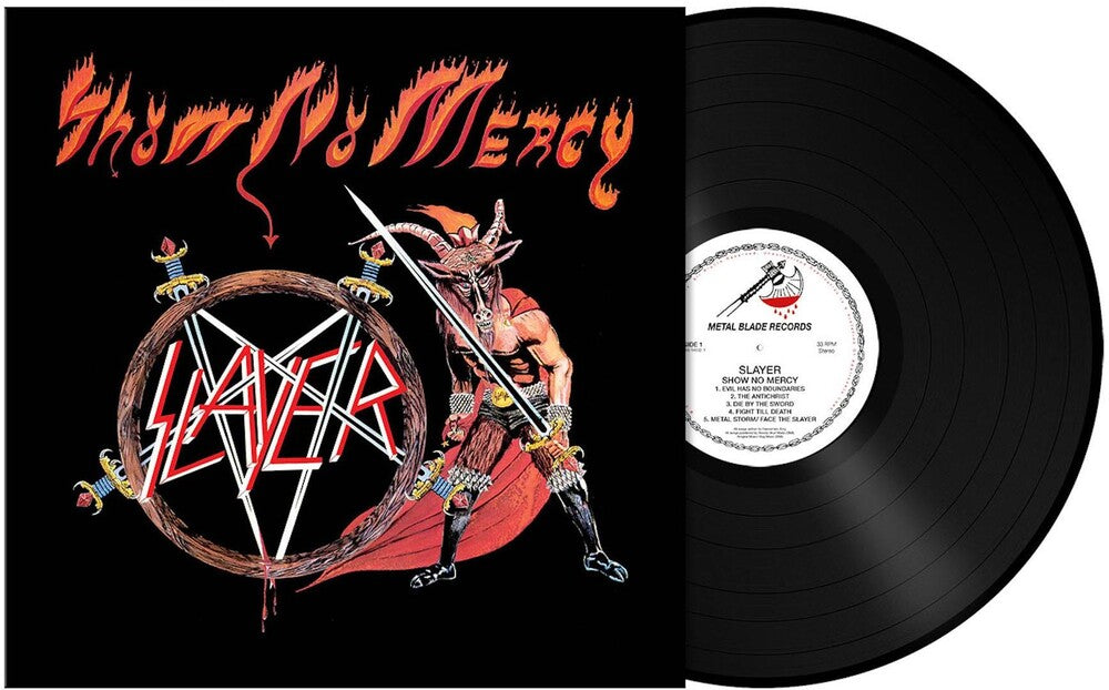 the album cover for Slayer - Show No Mercy [Black LP]