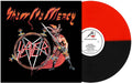 the album cover for Slayer - Show No Mercy [Limited Edition Transparent Red & Black Split LP]
