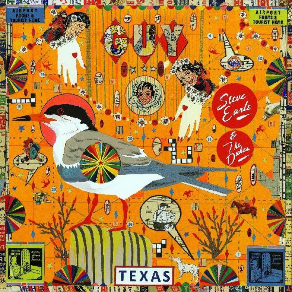 the album cover for Steve Earle & The Dukes - Guy [Limited Edition Red and Orange Swirl 2LP]