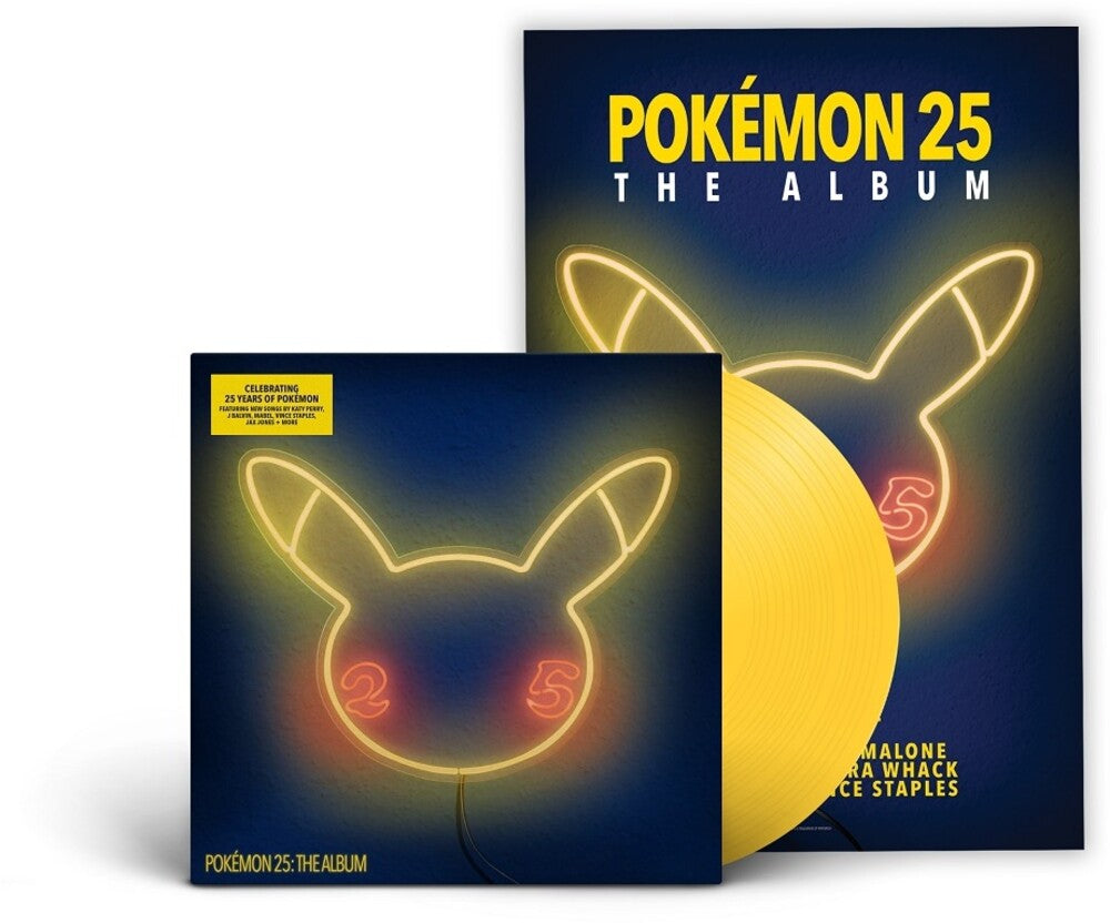 the album cover for Various Artists - Pokémon 25: The Album [Yellow LP]