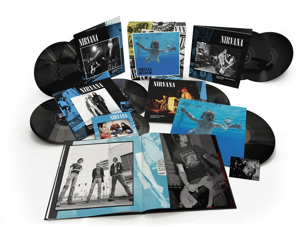 the album cover for Nirvana - Nevermind: 30th Anniversary [Super Deluxe 8 LP/7in Single]