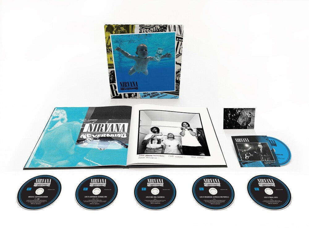 the album cover for Nirvana - Nevermind: 30th Anniversary [Super Deluxe 5 CD/Blu-ray]