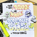 the album cover for Your Old Droog + Mf Doom - Dropout Boogie