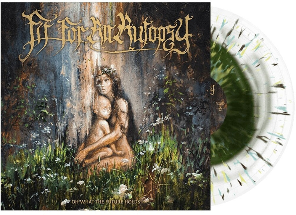 the album cover for Fit For An Autopsy - Oh What The Future Holds [Indie Exclusive Limited Edition Green in Clear w/ Yellow Blue & Brown LP]