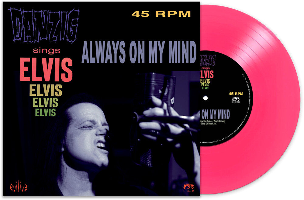 the album cover for Danzig - Always On My Mind [Pink Vinyl Single]