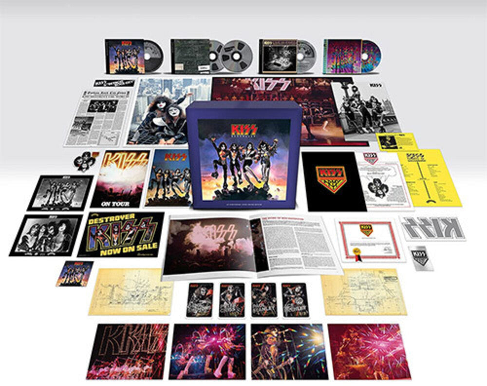 the album cover for KISS - Destroyer: 45th Anniversary Edition [Super Deluxe 4CD + Blu-ray Audio]