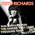 the album cover for Keith Richards - Run Rudolph Run [Limited Edition Red Vinyl Single]
