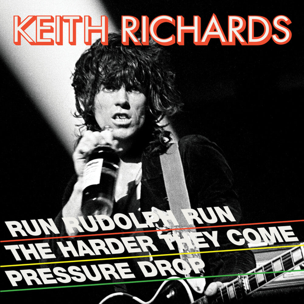 the album cover for Keith Richards - Run Rudolph Run [Limited Edition Red Vinyl Single]