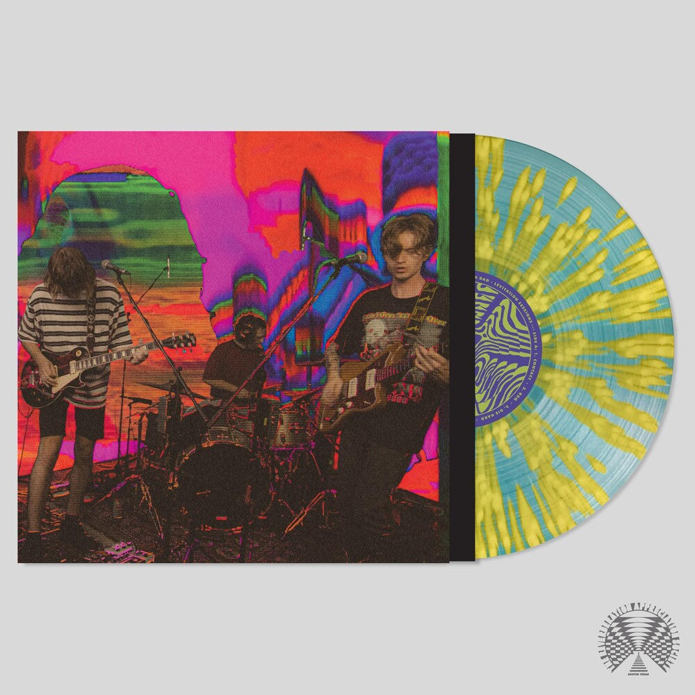 the album cover for Acid Dad - LEVITATION Sessions [Limited Edition Clear Blue with Heavy Yellow Splatter LP]