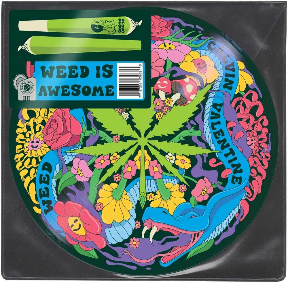 the album cover for Calvin Valentine - Weed Is Awesome