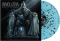 the album cover for Immolation - Majesty and Decay [Indie Exclusive Limited Edition Blue W/ Black Splatter LP]