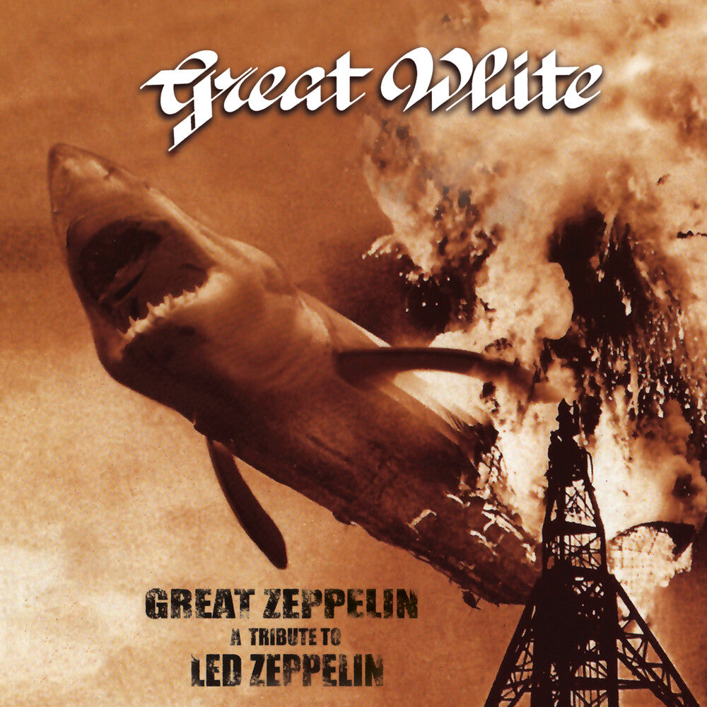 the album cover for Great White - Great Zeppelin - Tribute To Led Zeppelin (Black White & Gold Splatter)