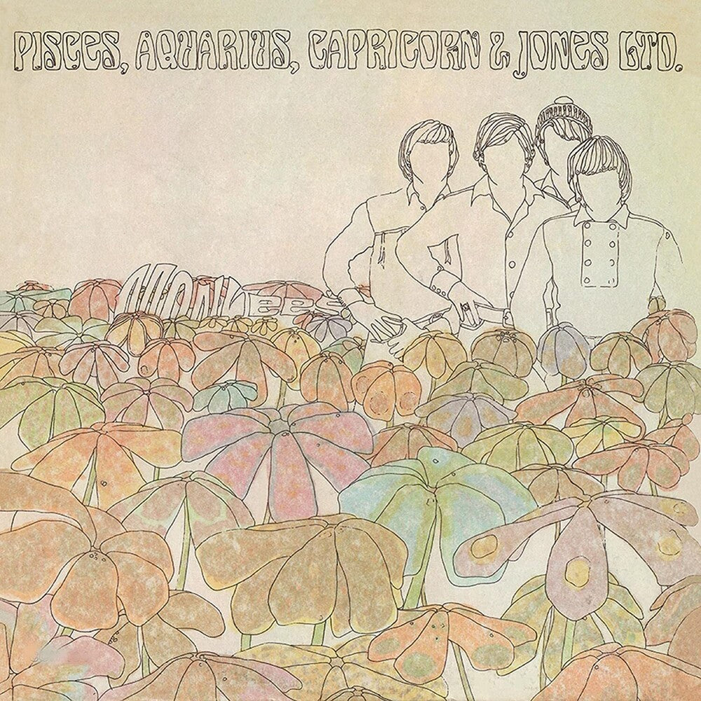 the album cover for The Monkees - Pisces, Aquarius, Capricorn & Jones Ltd. [Limited Edition Turquoise Aqua LP]