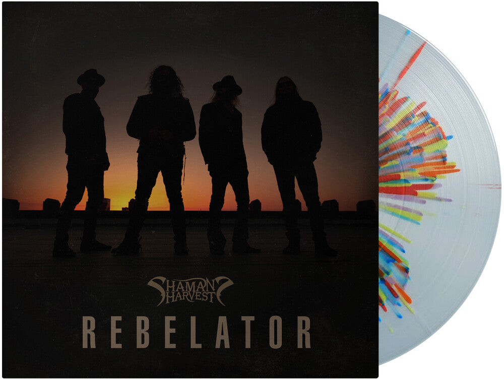 the album cover for Shaman's Harvest - Rebelator [Multi-Color Splatter LP]
