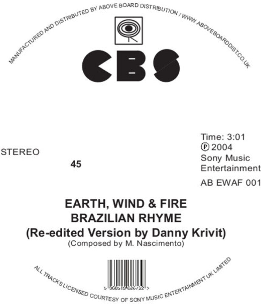 the album cover for Wind Earth  & Fire - Brazilian Rhyme (Danny Krivit Re-Edit)
