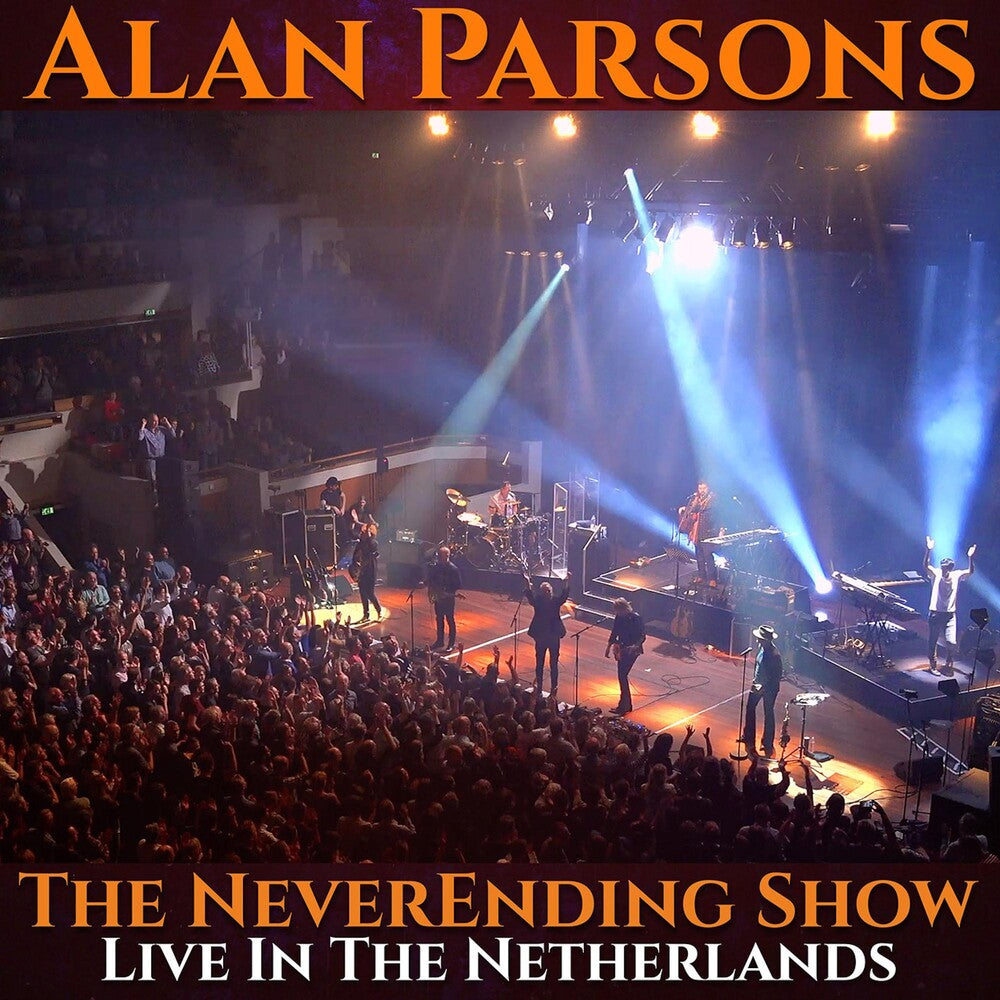 the album cover for Alan Parsons - The Neverending Show: Live In The Netherlands [Limited Edition Crystal Clear 3LP]