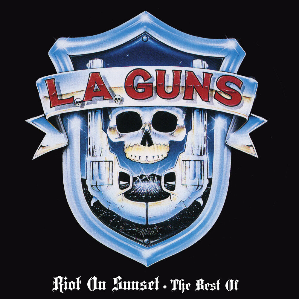 the album cover for L.A. Guns - Riot On The Sunset Strip [Limited Edition Pink LP]