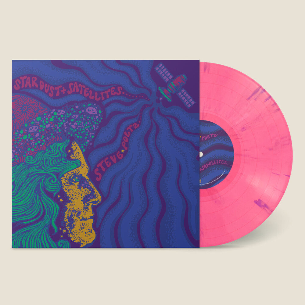 the album cover for Steve Poltz - Stardust And Satellites [Pink & Purple LP]