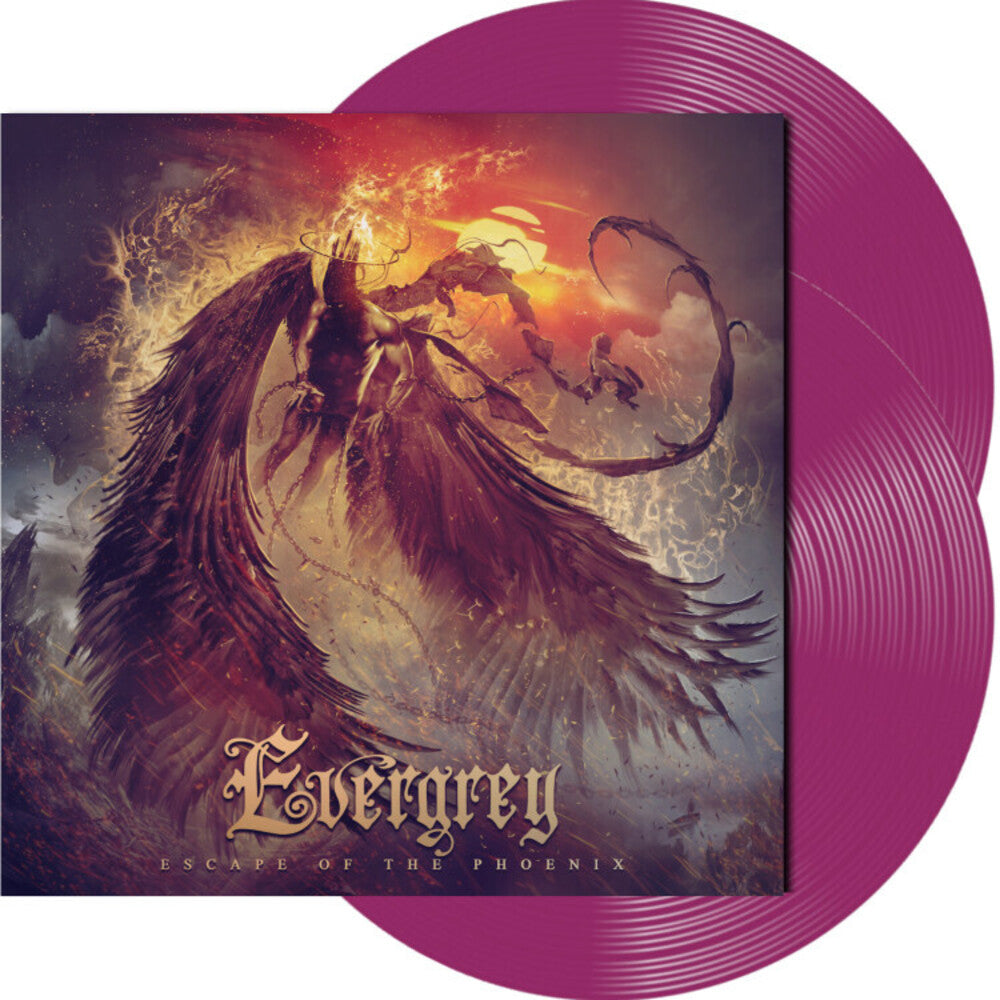 the album cover for Evergrey - Escape Of The Phoenix [Indie Exclusive] (Clear Purple) [Colored Vinyl]