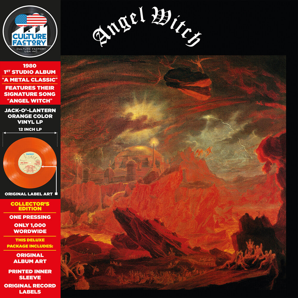 the album cover for Angel Witch - Angel Witch (Jack-O'-Lantern Orange) [Colored Vinyl] (Org)