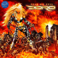 the album cover for Doro - Fear No Evil (Blue White Marbled) (Blue) [Colored Vinyl]