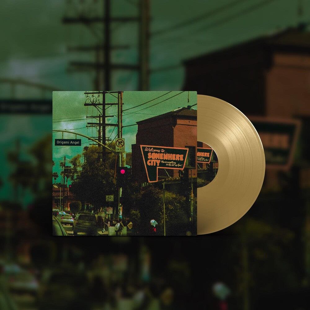 the album cover for Origami Angel - Somewhere City (Gol)