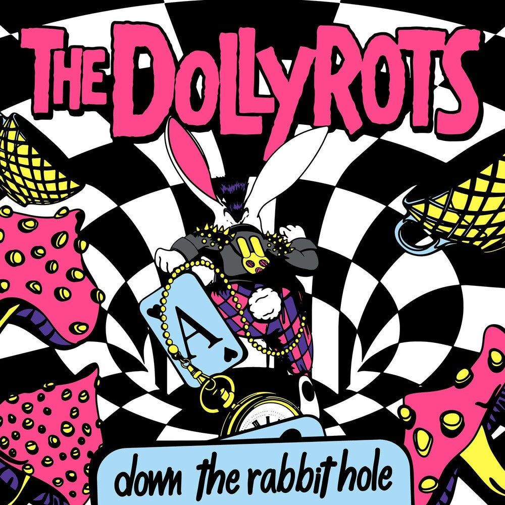 the album cover for The Dollyrots - Down The Rabbit Hole