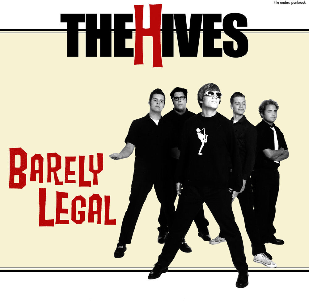 the album cover for The Hives - Barely Legal: 25th Anniversary Edition [Red LP]