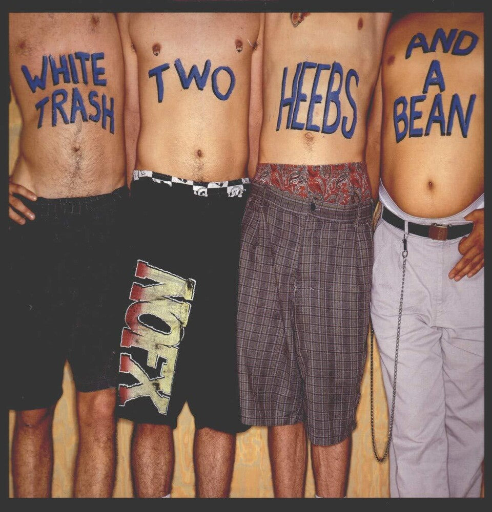 the album cover for NOFX - White Trash, Two Heebs and a Bean [Limited Edition Ghostly Sea Blue & Clear LP]