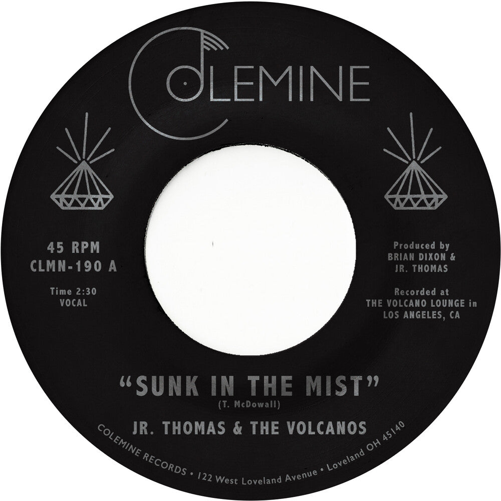 the album cover for Jr. Thomas & The Volcanos - Sunk In The Mist (Creamcircle) [Colored Vinyl] (Wht)