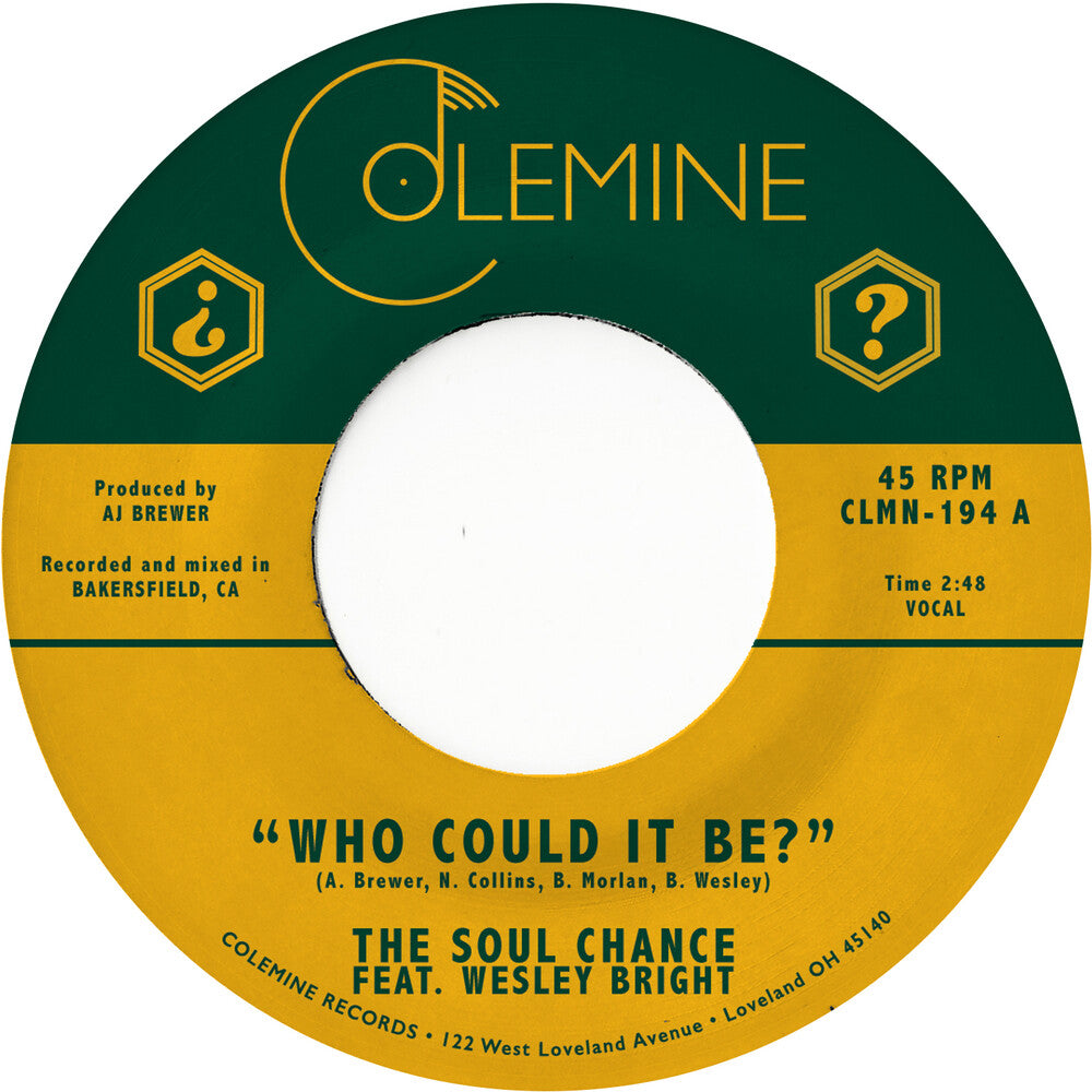 the album cover for Soul Chance & Wesley Bright - Who Could It Be? (Random) [Colored Vinyl]