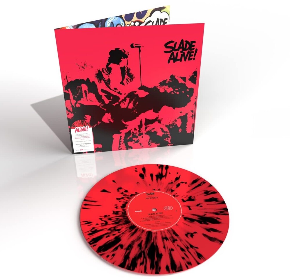 the album cover for Slade - Slade Alive [Limited Edition Red & Black Splatter LP]