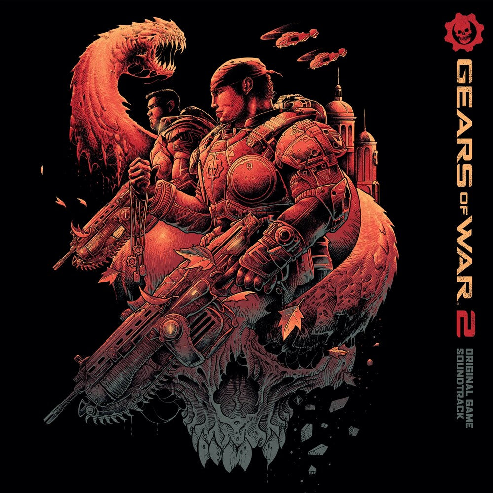 the album cover for Steve Jablonsky  (Colv) (Red) - Gears Of War 2 / O.S.T. [Colored Vinyl] (Red)