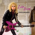 the album cover for Lita Ford - Live & Deadly [Purple LP]