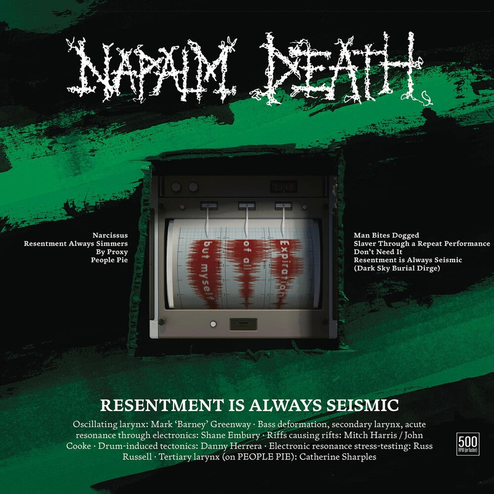 the album cover for Napalm Death - Resentment is Always Seismic - a final throw of Throes