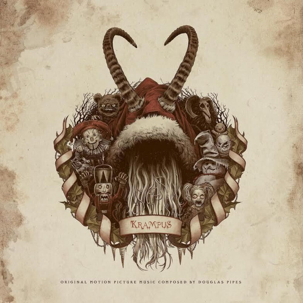 the album cover for Douglas Pipes  (Colv) (Red) (Wht) - Krampus / O.S.T. [Colored Vinyl] (Red) (Wht)