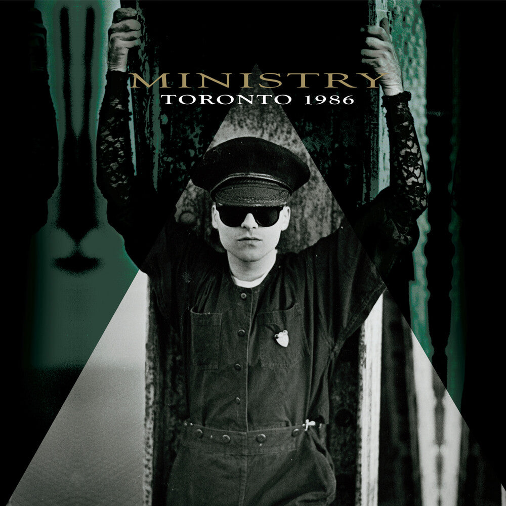 the album cover for Ministry - Toronto 1986 [Limited Edition Green & Black Splatter LP]