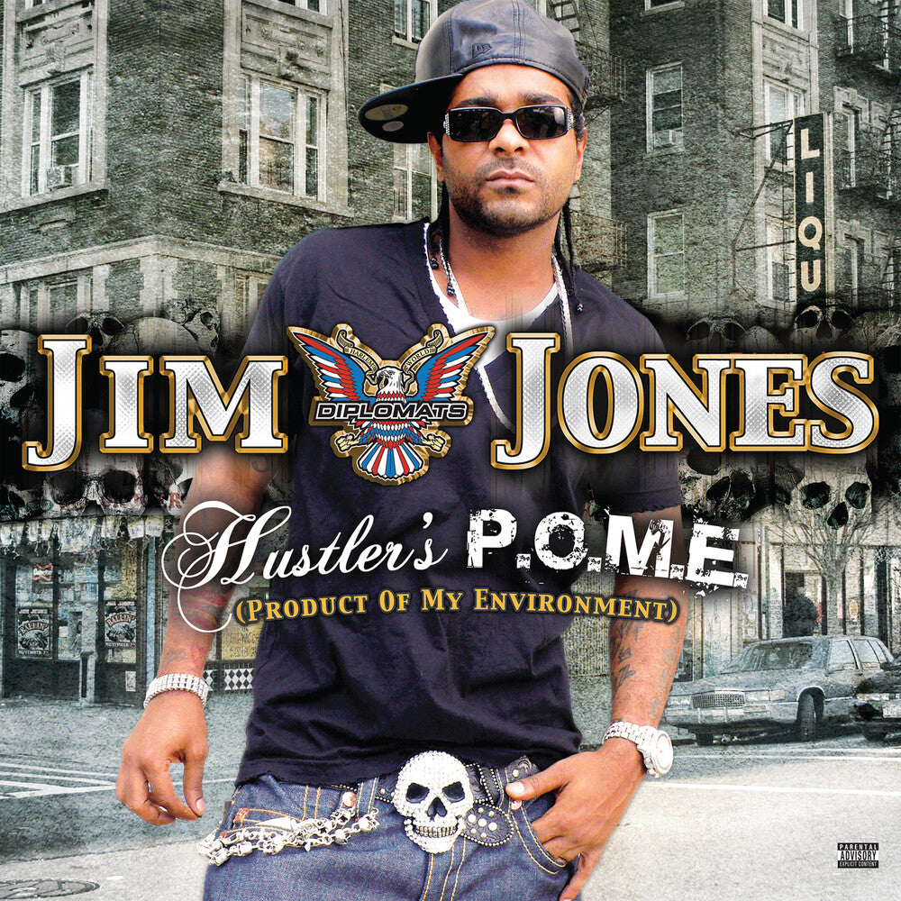 the album cover for Jim Jones - Hustler's P.O.M.E. (Product Of My Environ.) [RSD 2022]