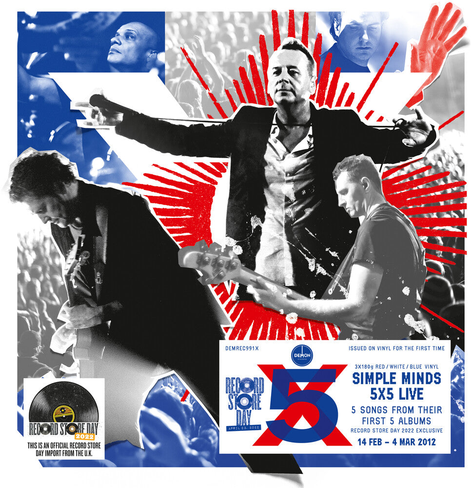 the album cover for Simple Minds - 5 x 5 Live  [RSD 2022]