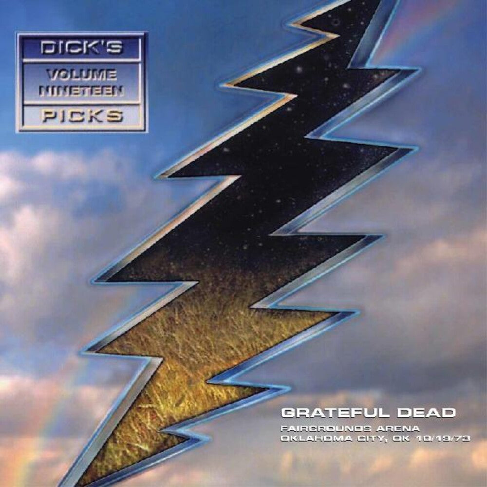 the album cover for Grateful Dead - Dick’s Picks Vol. 19—10/19/73 Oklahoma City Fairgrounds Arena, Oklahoma City, OK  [Limited Edition Hand Numbered 6LP]