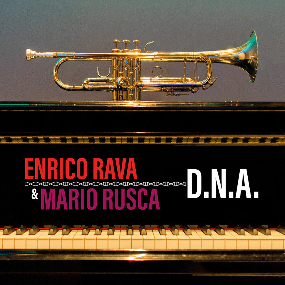 the album cover for Enrico Rava  / Rusca,Mario - D.N.A. [Indie Exclusive] (Clear Red) [Colored Vinyl] [Clear Vinyl] (Red) [Indie Exclusive]