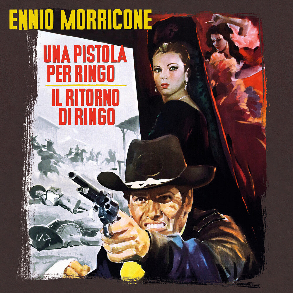 the album cover for Ennio Morricone  (Colv) (Cvnl) (Red) (Iex) - Una Pistola Per Ringo (O.S.T.) [Indie Exclusive] (Clear Red)