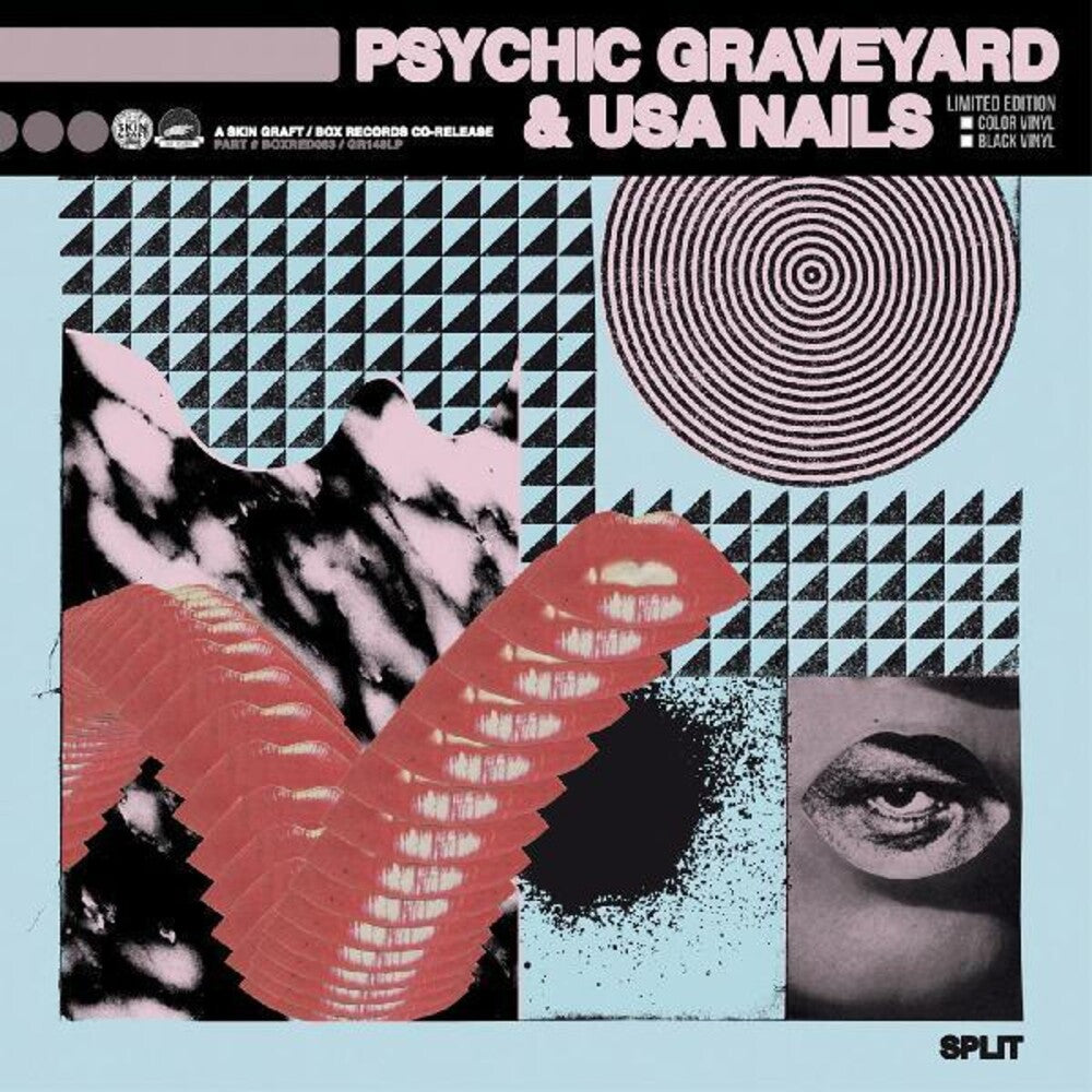 the album cover for Psychic Graveyard & Usa Nails - Split