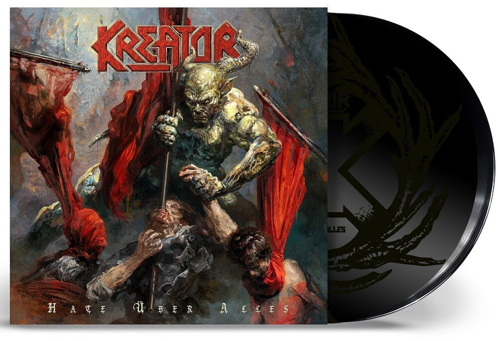 the album cover for Kreator - Hate Uber Alles [Trifold, Double Black w/ etching 2LP]