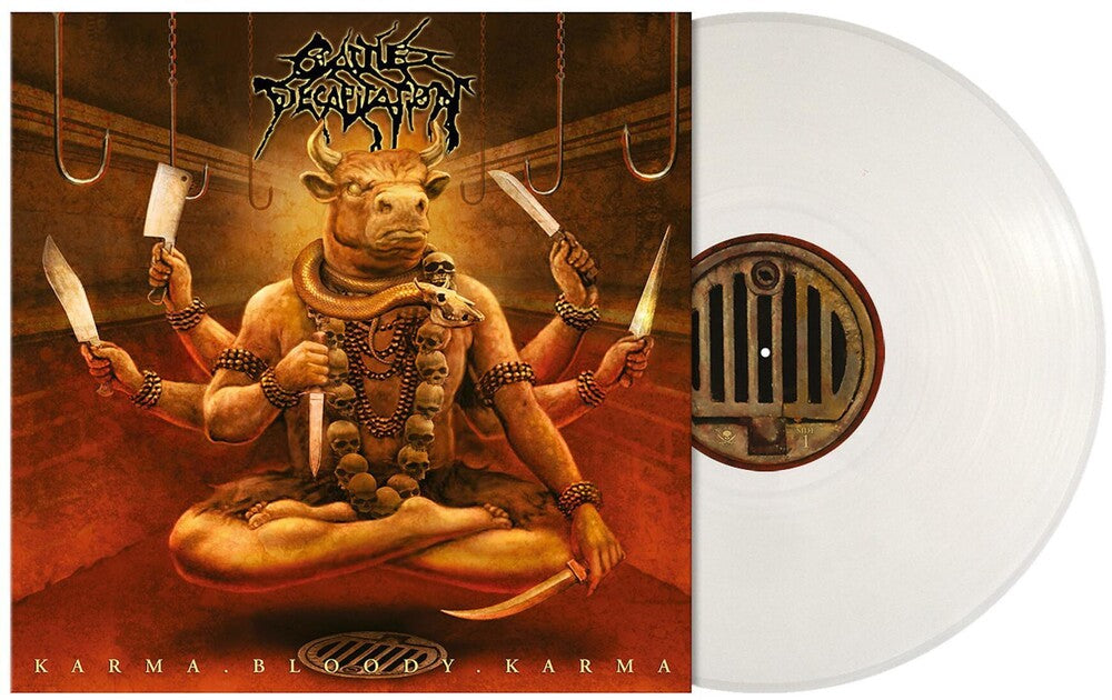 the album cover for Cattle Decapitation - Karma.Bloody.Karma [Colored Vinyl] (Wht)