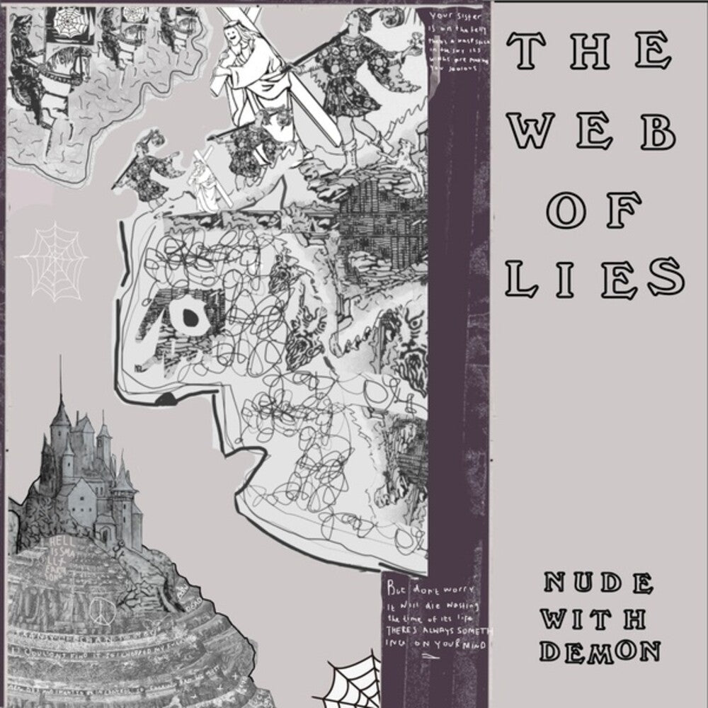 the album cover for Web of Lies - Nude With Demon