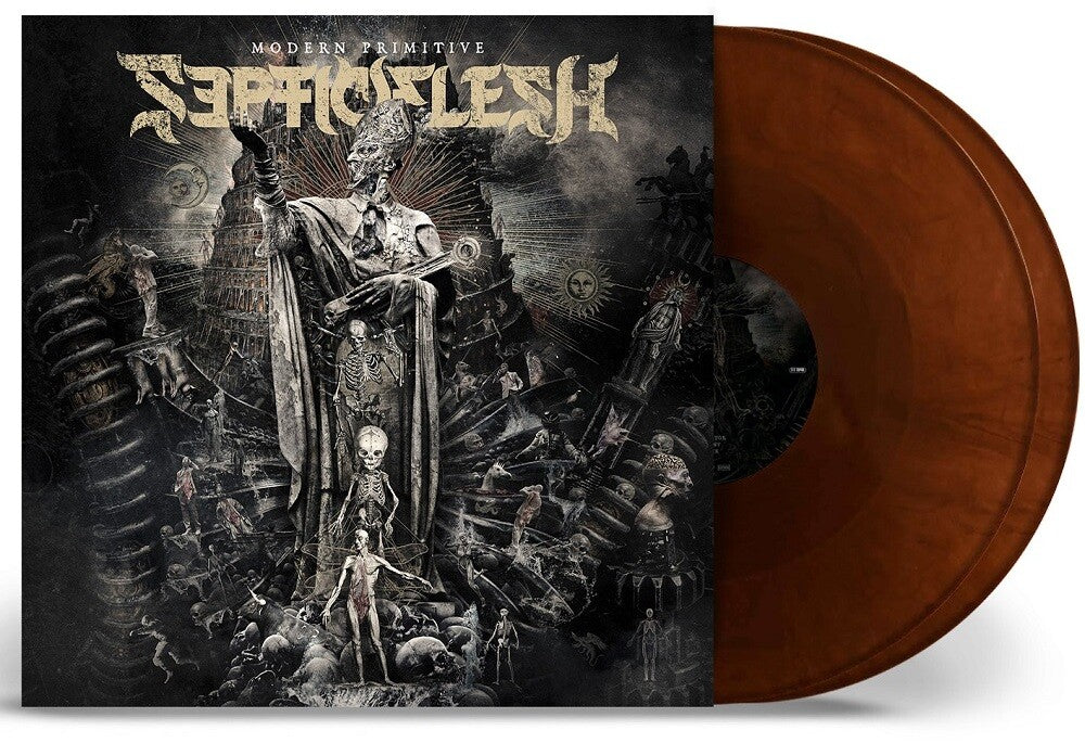 the album cover for Septicflesh - Modern Primitive [Brown & Black Marbled 2LP]