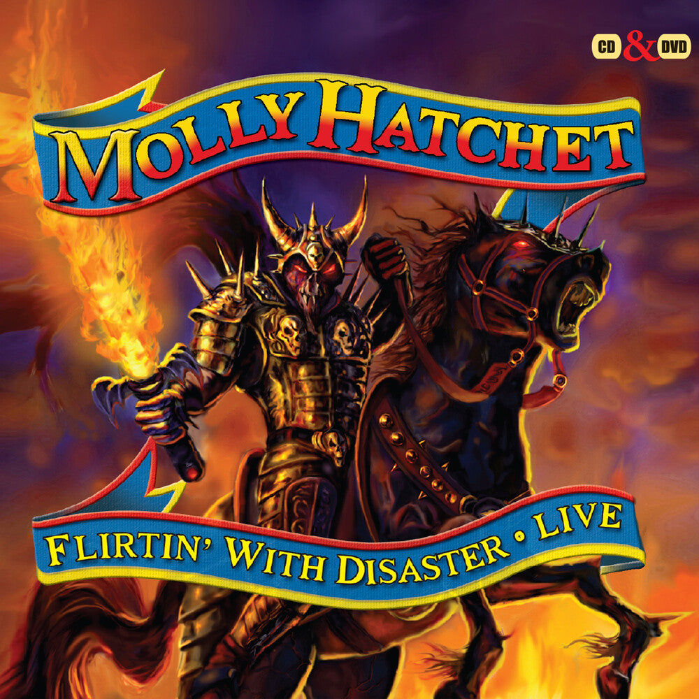 the album cover for Molly Hatchet - Flirtin' With Disaster - Live